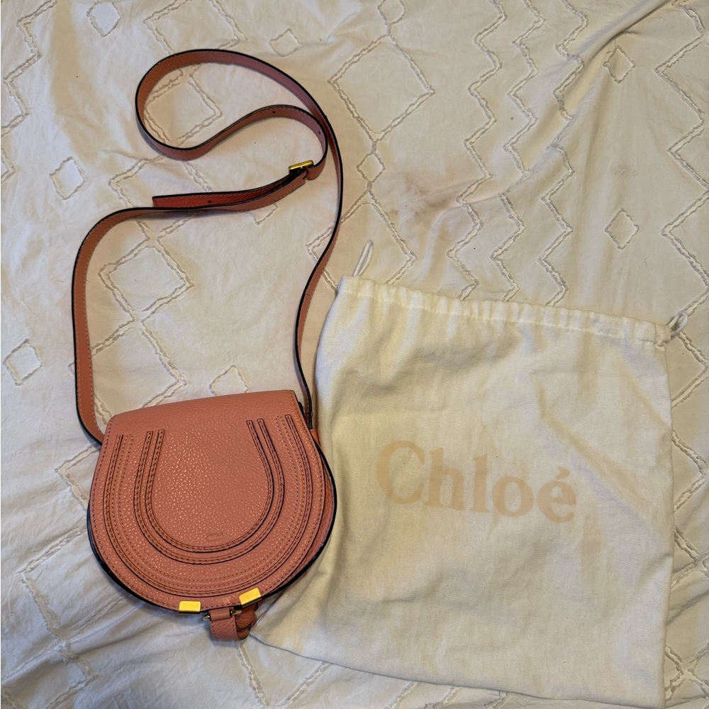 Chloe Grained Calfskin Small Marcie Crossbody Bag